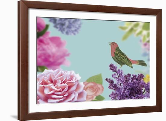 Rococo Birds II-Maria Mendez-Framed Giclee Print