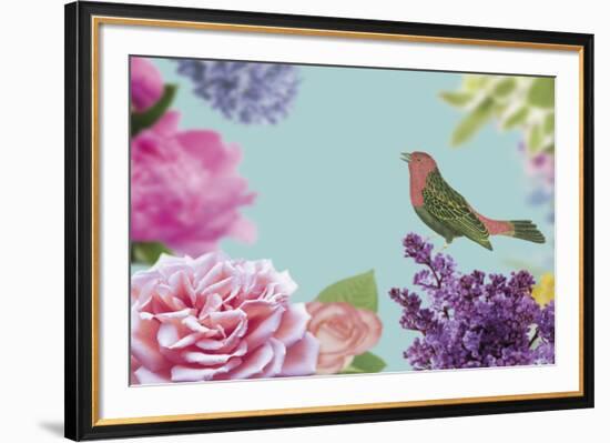 Rococo Birds II-Maria Mendez-Framed Giclee Print