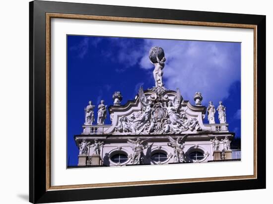 Rococo Facade of Linderhof Castle, Near Oberammergau, Bavaria, Detail, Germany-null-Framed Giclee Print