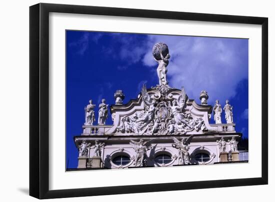 Rococo Facade of Linderhof Castle, Near Oberammergau, Bavaria, Detail, Germany-null-Framed Giclee Print