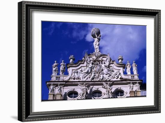 Rococo Facade of Linderhof Castle, Near Oberammergau, Bavaria, Detail, Germany-null-Framed Giclee Print