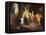 Rococo genre scene: French Comedy --Jean Antoine Watteau-Framed Premier Image Canvas