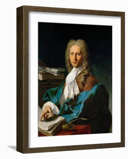 Rococo : Portrait of a Mathematican Par Pittoni, Giovan Battista (1687-1767), C. 1740. Oil on Canva-Giovanni Battista Pittoni-Framed Giclee Print