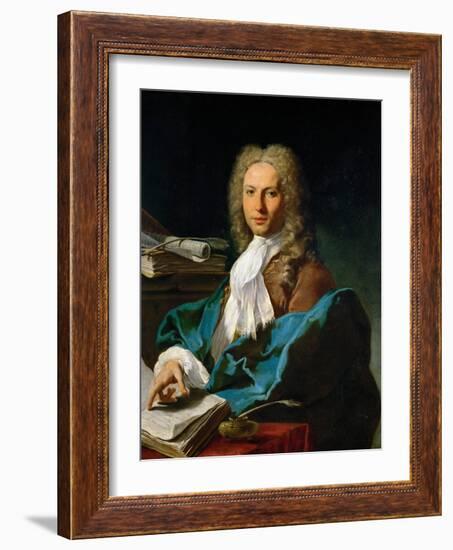 Rococo : Portrait of a Mathematican Par Pittoni, Giovan Battista (1687-1767), C. 1740. Oil on Canva-Giovanni Battista Pittoni-Framed Giclee Print