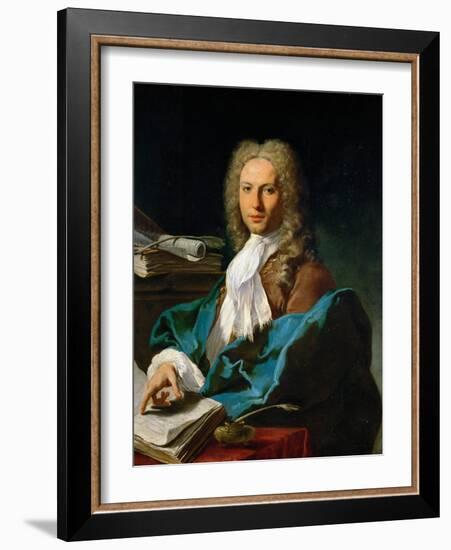 Rococo : Portrait of a Mathematican Par Pittoni, Giovan Battista (1687-1767), C. 1740. Oil on Canva-Giovanni Battista Pittoni-Framed Giclee Print