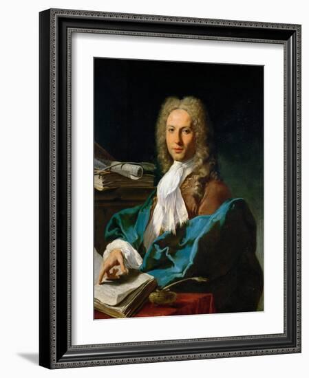 Rococo : Portrait of a Mathematican Par Pittoni, Giovan Battista (1687-1767), C. 1740. Oil on Canva-Giovanni Battista Pittoni-Framed Giclee Print