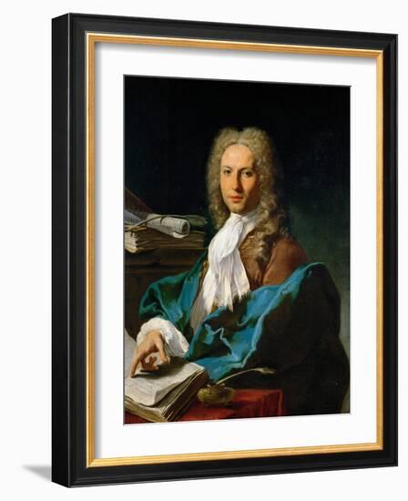 Rococo : Portrait of a Mathematican Par Pittoni, Giovan Battista (1687-1767), C. 1740. Oil on Canva-Giovanni Battista Pittoni-Framed Giclee Print