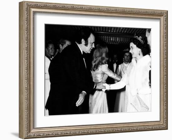 Rod Steiger Actor at the Royal Premiere For the Film Waterloo Meets the Queen, October 1970-null-Framed Photographic Print