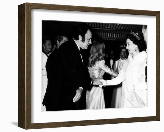 Rod Steiger Actor at the Royal Premiere For the Film Waterloo Meets the Queen, October 1970-null-Framed Photographic Print
