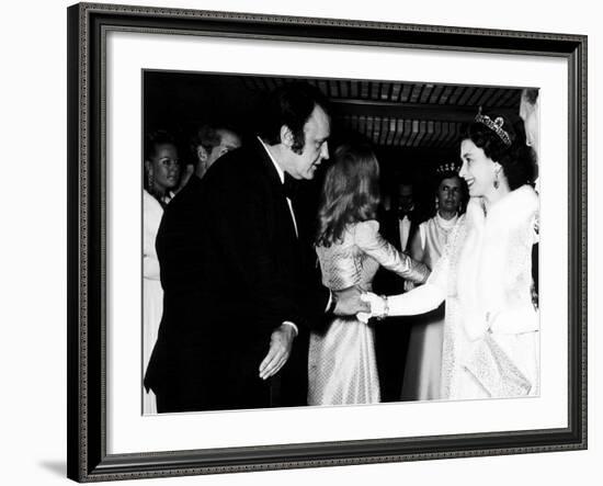 Rod Steiger Actor at the Royal Premiere For the Film Waterloo Meets the Queen, October 1970-null-Framed Photographic Print