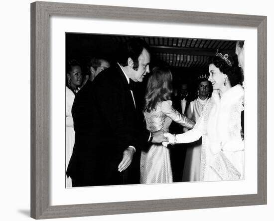 Rod Steiger Actor at the Royal Premiere For the Film Waterloo Meets the Queen, October 1970-null-Framed Photographic Print