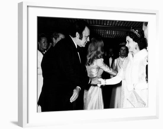 Rod Steiger Actor at the Royal Premiere For the Film Waterloo Meets the Queen, October 1970-null-Framed Photographic Print