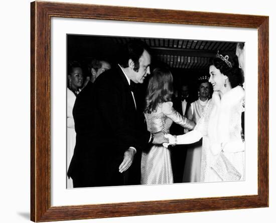 Rod Steiger Actor at the Royal Premiere For the Film Waterloo Meets the Queen, October 1970-null-Framed Photographic Print