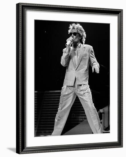 Rod Stewart on Stage at M.S.G-null-Framed Premium Photographic Print