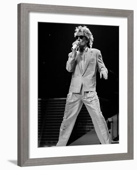 Rod Stewart on Stage at M.S.G-null-Framed Premium Photographic Print