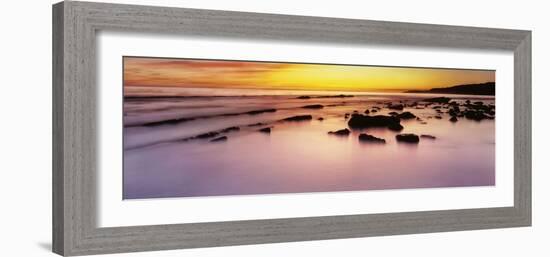 Rodeo Beach at sunrise, Golden Gate National Recreation Area, Marin County, California, USA-Panoramic Images-Framed Photographic Print