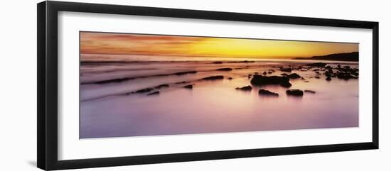 Rodeo Beach at sunrise, Golden Gate National Recreation Area, Marin County, California, USA-Panoramic Images-Framed Photographic Print