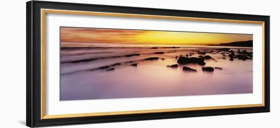 Rodeo Beach at sunrise, Golden Gate National Recreation Area, Marin County, California, USA-Panoramic Images-Framed Photographic Print