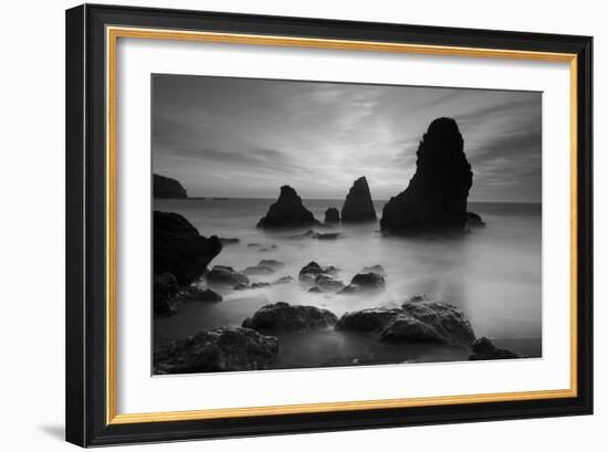 Rodeo Beach I, Black and White-Moises Levy-Framed Photographic Print