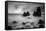 Rodeo Beach II, Black and White-Moises Levy-Framed Stretched Canvas