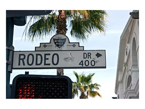 Rodeo Drive Sign Beverly Hills' Art Print 