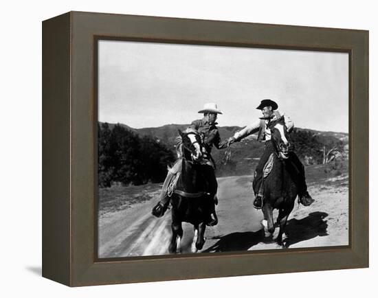 Rodeo King and the Senorita De Philip Ford Avec Buddy Ebsen 1951-null-Framed Stretched Canvas