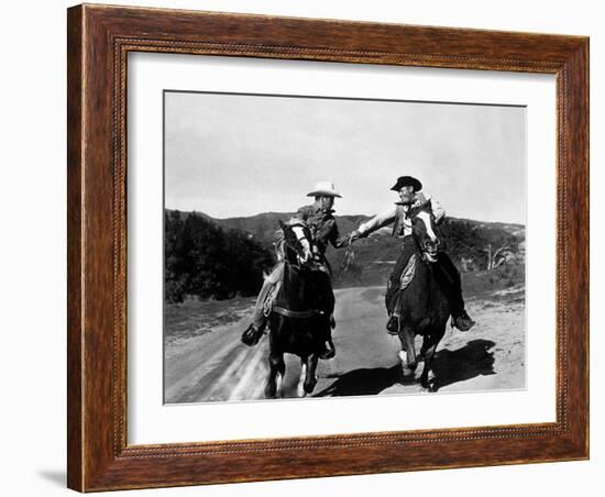 Rodeo King and the Senorita De Philip Ford Avec Buddy Ebsen 1951-null-Framed Photo