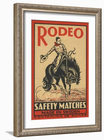 Rodeo Safety Matches Illustration-null-Framed Giclee Print