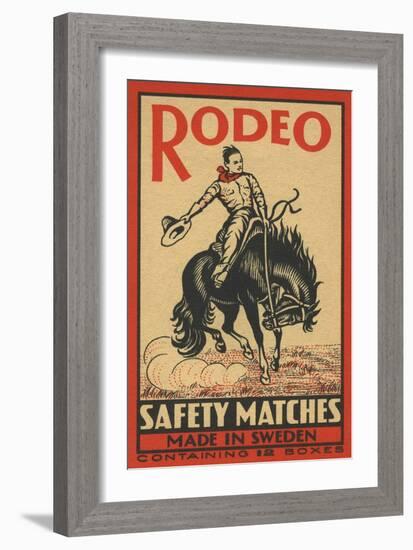 Rodeo Safety Matches Illustration-null-Framed Giclee Print