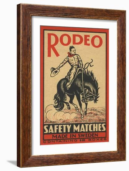 Rodeo Safety Matches Illustration-null-Framed Giclee Print