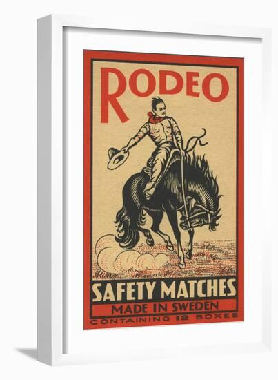 Rodeo Safety Matches Illustration-null-Framed Giclee Print