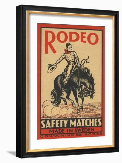 Rodeo Safety Matches Illustration-null-Framed Giclee Print