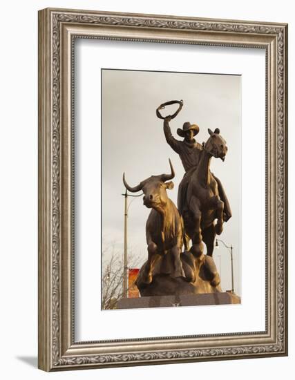 Rodeo Sculpture, Oklahoma City, Oklahoma, USA-Walter Bibikow-Framed Photographic Print