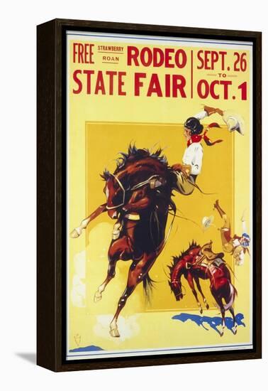 Rodeo State Fair Roan, Two Cowgirls-null-Framed Premier Image Canvas