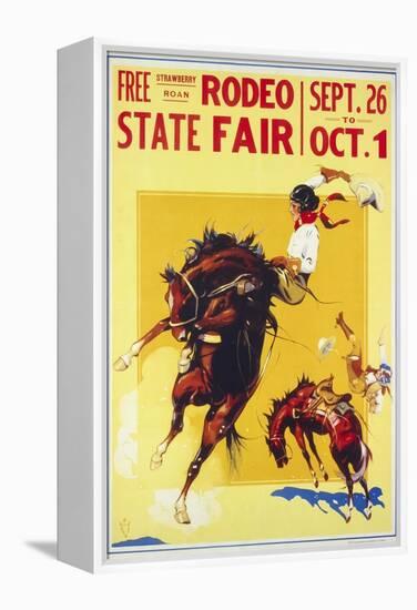 Rodeo State Fair Roan, Two Cowgirls-null-Framed Premier Image Canvas