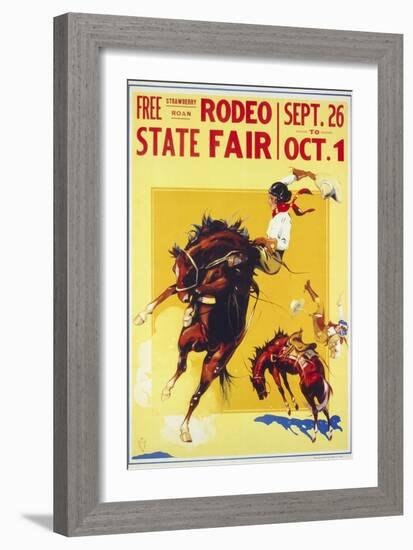 Rodeo State Fair Roan, Two Cowgirls-null-Framed Giclee Print