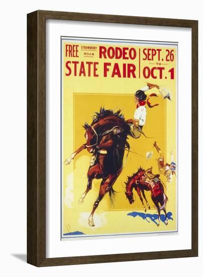 Rodeo State Fair Roan, Two Cowgirls-null-Framed Giclee Print