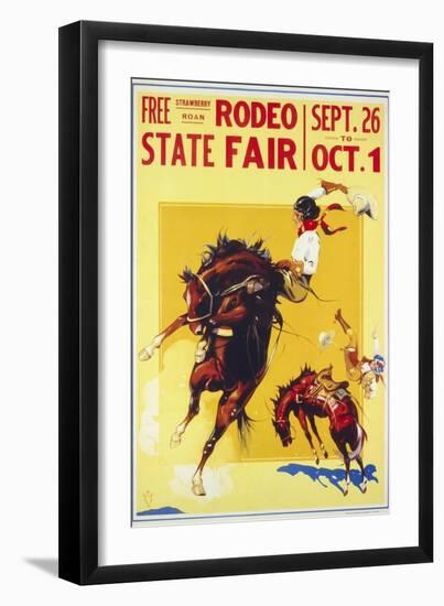 Rodeo State Fair Roan, Two Cowgirls-null-Framed Giclee Print