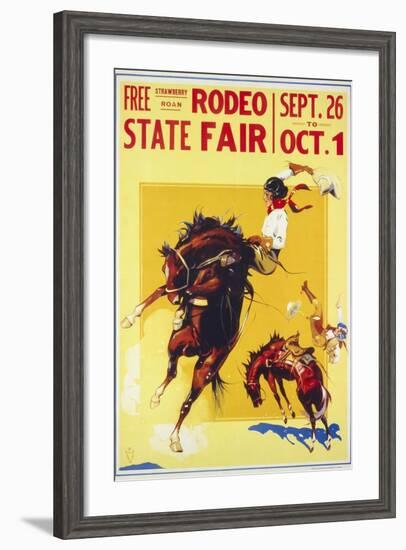 Rodeo State Fair Roan, Two Cowgirls-null-Framed Giclee Print