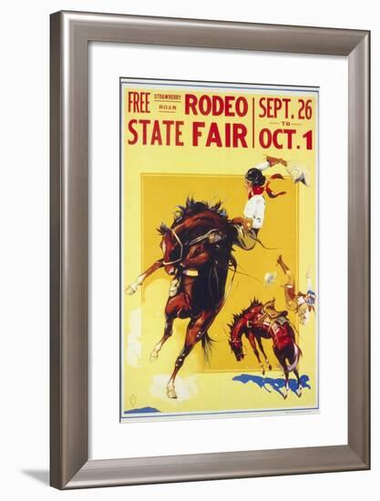 Rodeo State Fair Roan, Two Cowgirls-null-Framed Giclee Print