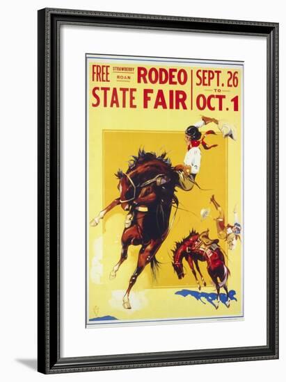 Rodeo State Fair Roan, Two Cowgirls-null-Framed Giclee Print