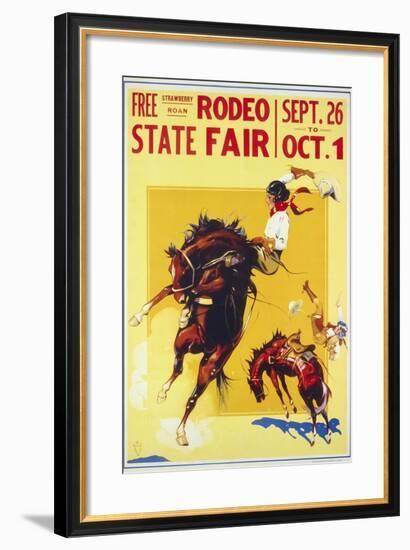 Rodeo State Fair Roan, Two Cowgirls-null-Framed Giclee Print
