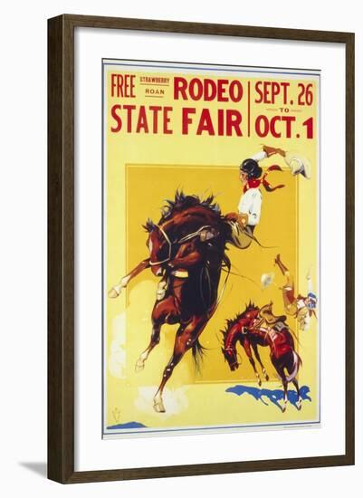 Rodeo State Fair Roan, Two Cowgirls-null-Framed Giclee Print