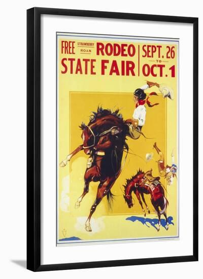 Rodeo State Fair Roan, Two Cowgirls-null-Framed Giclee Print