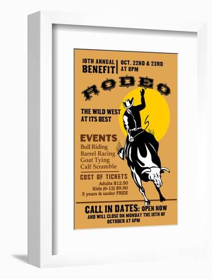 Rodeo Wild West at its Best-null-Framed Art Print