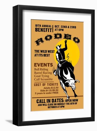 Rodeo Wild West at its Best-null-Framed Art Print