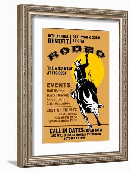 Rodeo Wild West at its Best-null-Framed Art Print