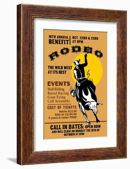 Rodeo Wild West at its Best-null-Framed Art Print