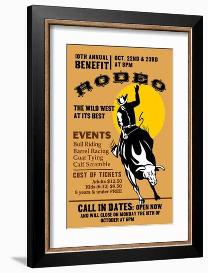 Rodeo Wild West at its Best-null-Framed Art Print