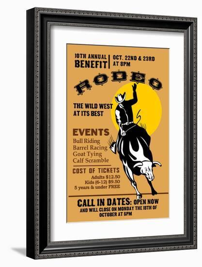 Rodeo Wild West at its Best-null-Framed Art Print